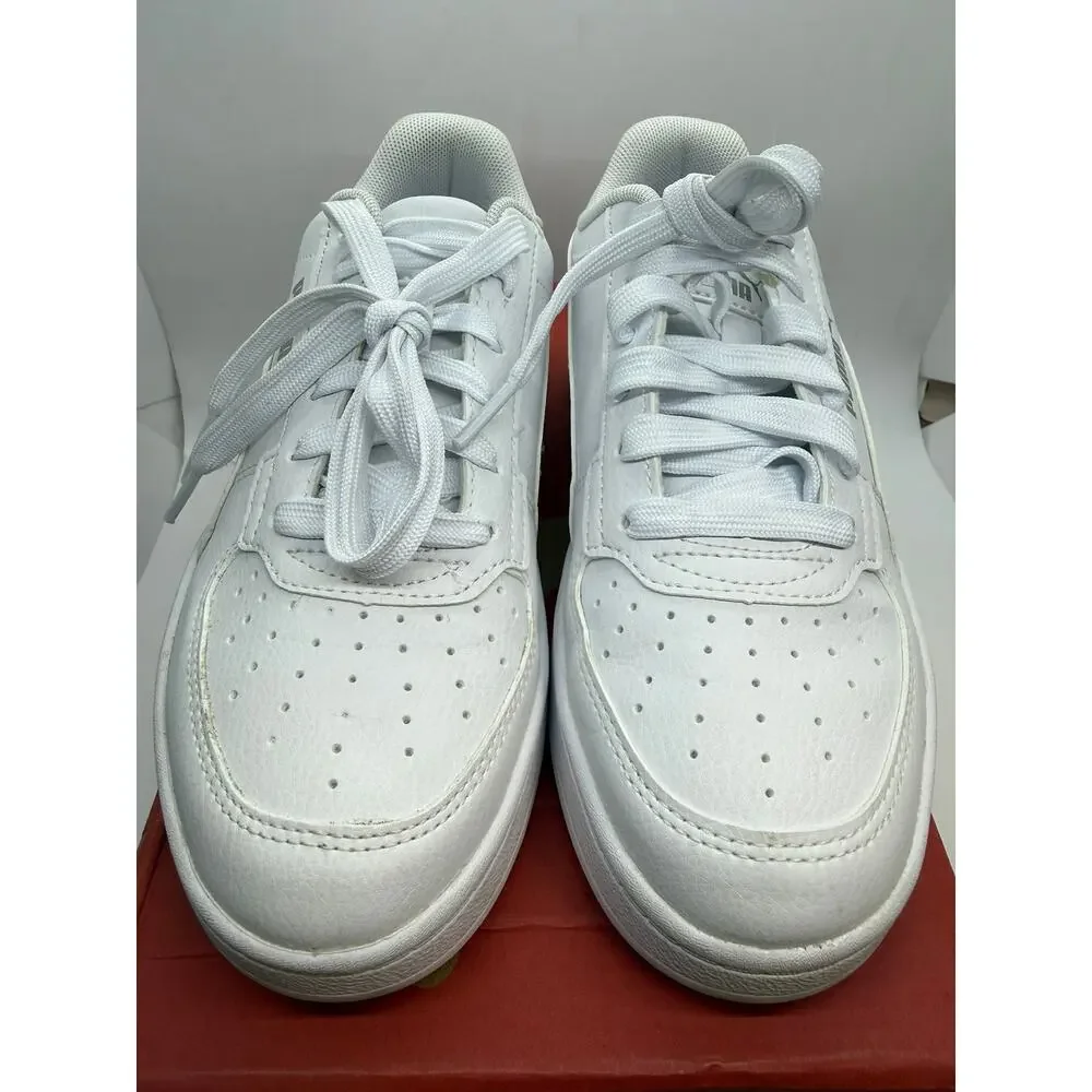 PUMA Caven 2.0 Running Sneaker Big Kids US 4 White Lace-Up Low Top 39383702